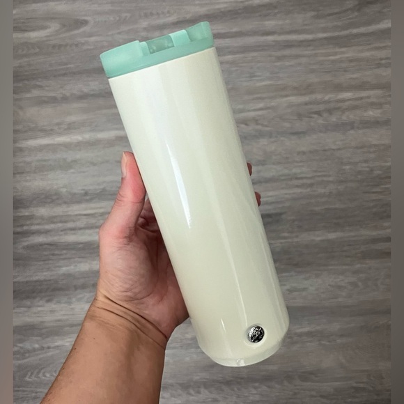 NEW Starbucks, vacuum insulated, hot cup, green and white new  16oz - Picture 2 of 3